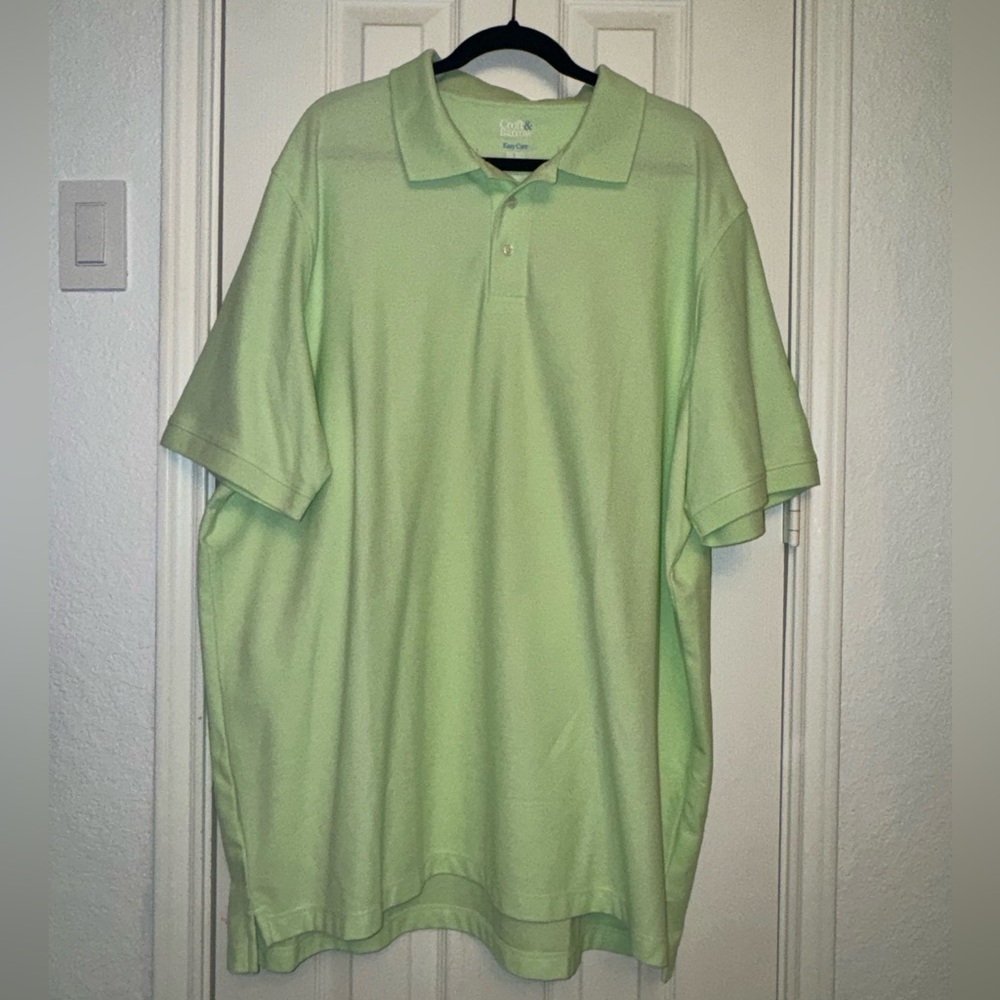 NWOT 🍀 Green Croft & Barrow Easy Care 3XL Tall Polo Shirt